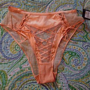 NWT Honey Birdette Shannon Panty XL (Peach)